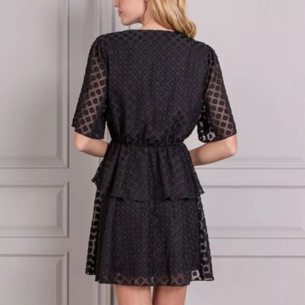 SENLIS Black Diamond Naomi Ruffle Surplice Small - Picture 5 of 17